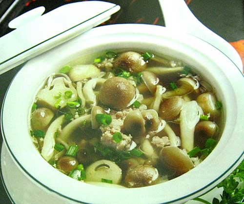 canh nấm linh chi